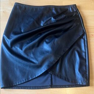 Windsor Black Faux Leather Mini Skirt
